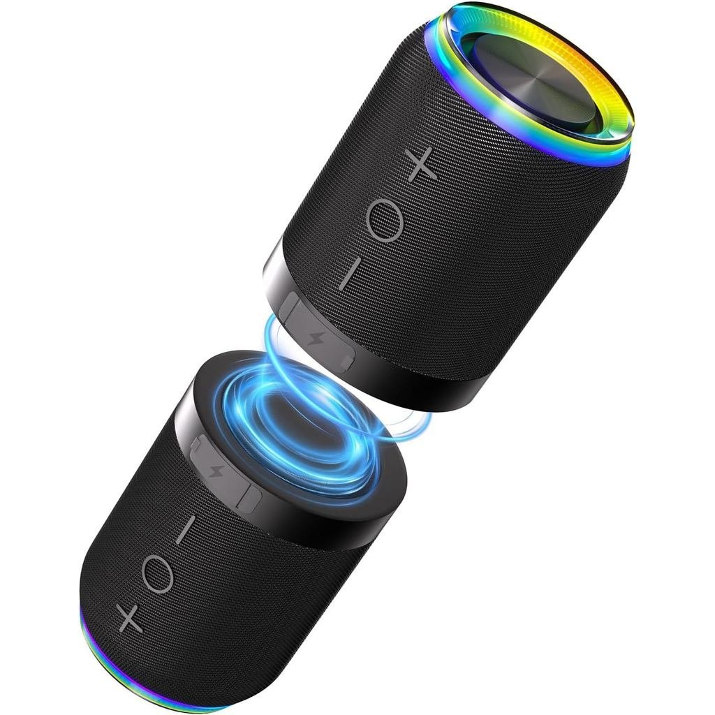 Caixa de Som Bluetooth Magnética 2 em 1, Portátil e à Prova d'Água, Caixa de Som Sem Fio Bluetooth V5.4 com Som Estéreo