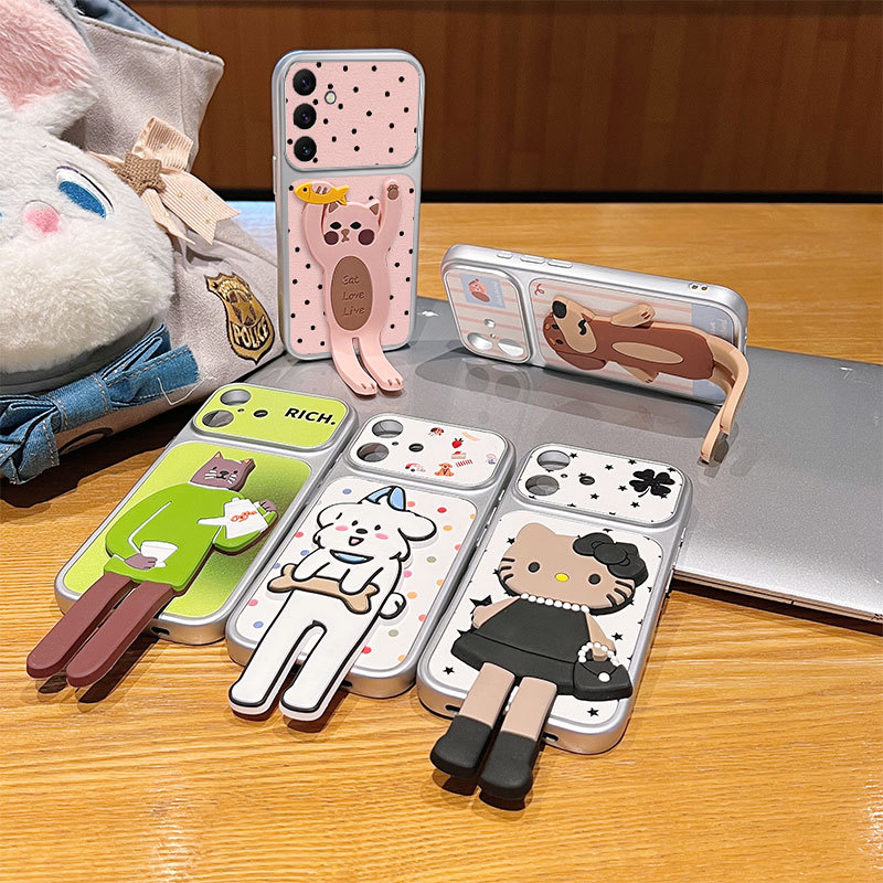 Capa De Telefone Moderna Com Suporte De Animal Para Samsung Galaxy A57 A56 A55 A37 A36 A35 A73 A72 A71 A54 A53 A52 A52S 