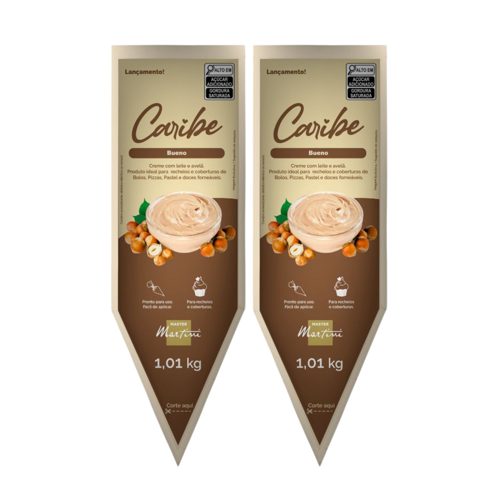 KIT 2 UN - RECHEIO E COBERTURA BISNAGA CARIBE BUENO 1,01KG
