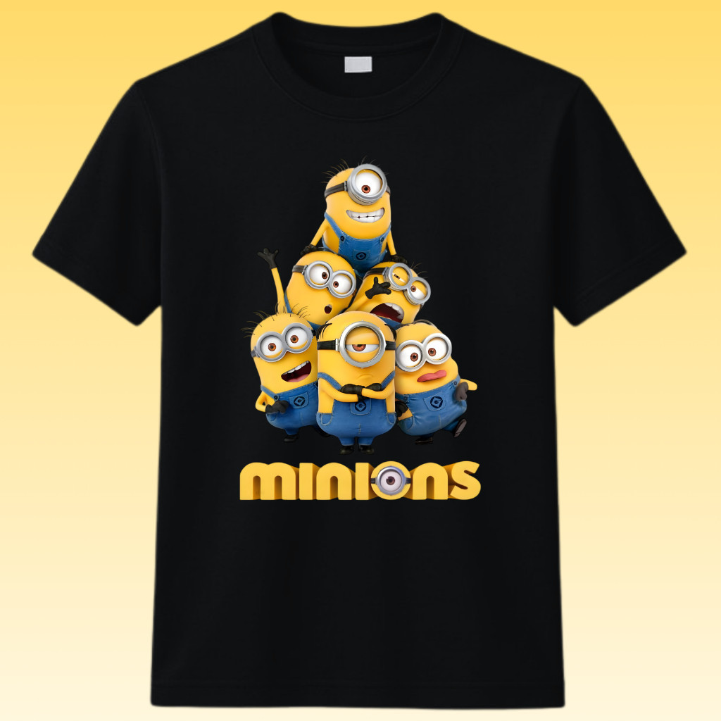 Camiseta Infantil Minions Algodão Estampada Confortável Ideal para Passeio, Escola e Lazer