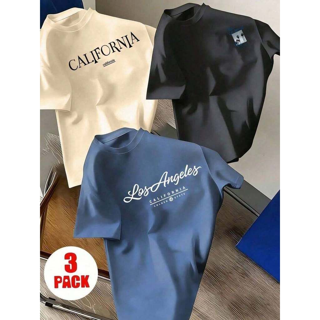 Camiseta Masculina Infantil e Adulta Kit 3 Camisetas