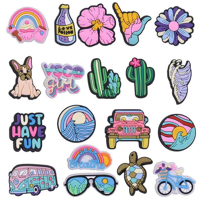 DIDOU Julho Novos Encantos De Sapato Acessórios Verão Bondade Sandálias Pingente Botão Pinos Moda Presentes Fivela Decor