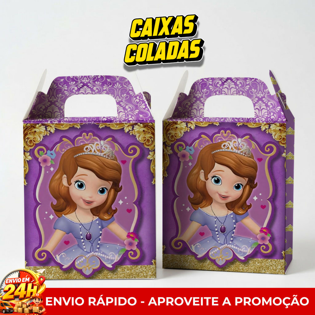 Kit Festa Princesa Sofia Lembrancinhas maletinha Festa Aniversario Decoracao Infantil