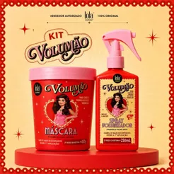 Kit Lola Volumão Spray 250ml + Máscara 450g | Volume, Brilho e Maciez