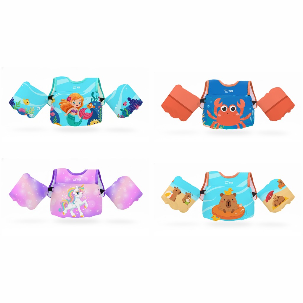 Boia Colete Salva-Vidas Infantil Flutuador Não Fura Até 25kg Kids - Segurança para Piscina e Praia (Várias Estampas)