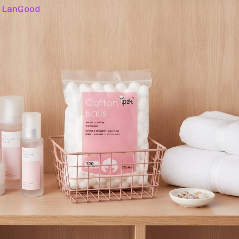 LanGood Removedor De Esmalte Descartável , Bolas De Algodão , 50/100/200 Peças , Macio , Sem Fiapos , Para Salão Diário 