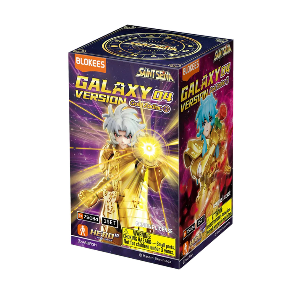 Boneco Blokees Saint Seiya Galaxy Versão 04 Zodíaco Dourado