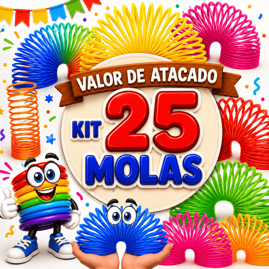Kit 25 Mola Maluca Grande Brinquedo Prenda Festa Aniversário Lembrancinha Colorida Premium