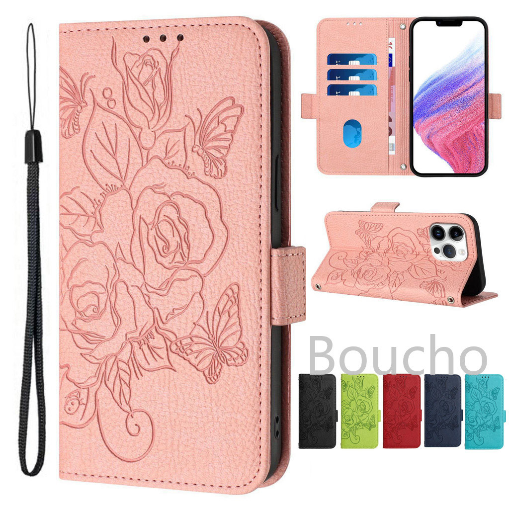 Para Samsung Galaxy A06 A16 A15 A25 A35 A55 A05 A05S A14 A24 A34 A54 A13 A23 A33 A53 A73 A32 A52 A52S 4G 5G Rosa Flor Fl