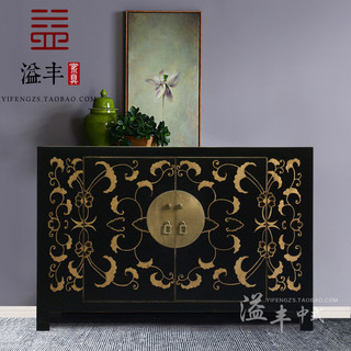 Moderno novo estilo chinês de madeira maciça armário de sapato de duas portas sala de estar jantar armário lateral pinta