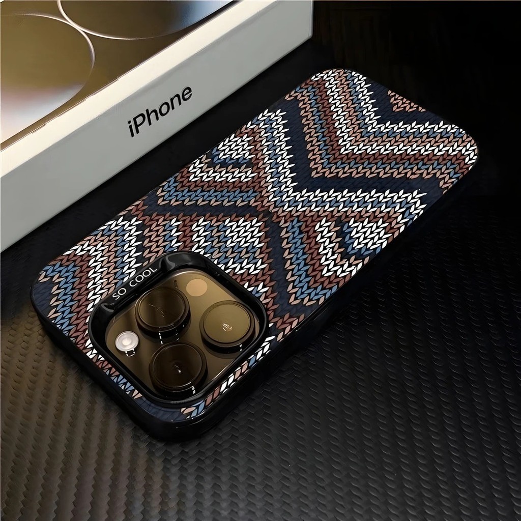 Padrão De Tricô Caso De Telefone Para Samsung A15 A54 A16 A06 A34 A23 A05 A55 A35 S24 S25 Plus Ultra silicone Anti-impac