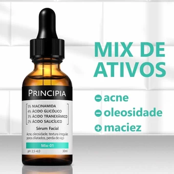 Sérum Mix-01 (Niacinamida + Glicólico + Ácido Tranexâmico + Ácido Salicílico)