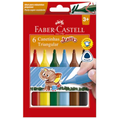 Caneta hidrográfica Triangular Jumbo 6 cores 150206J/550606 Faber-Castell