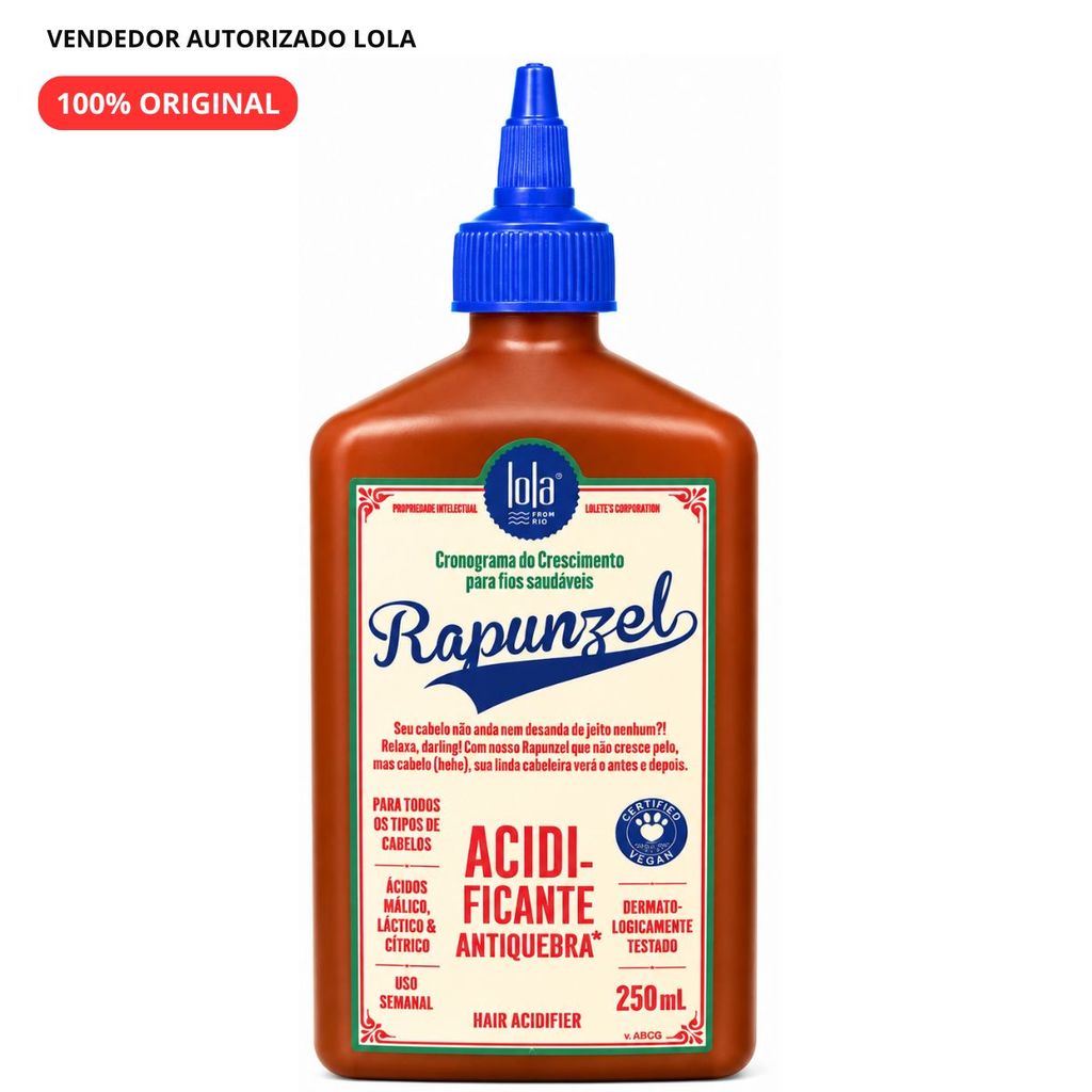 Lola Cosmetics Rapunzel Acidificante Antiqueda 250ml Original | Fortalece e Reduz a Queda