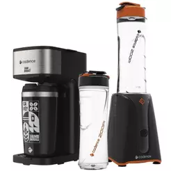 Kit Cafeteira Elétrica Vambora e Blender Zoop Contrast Black 0,5L 110V Cadence