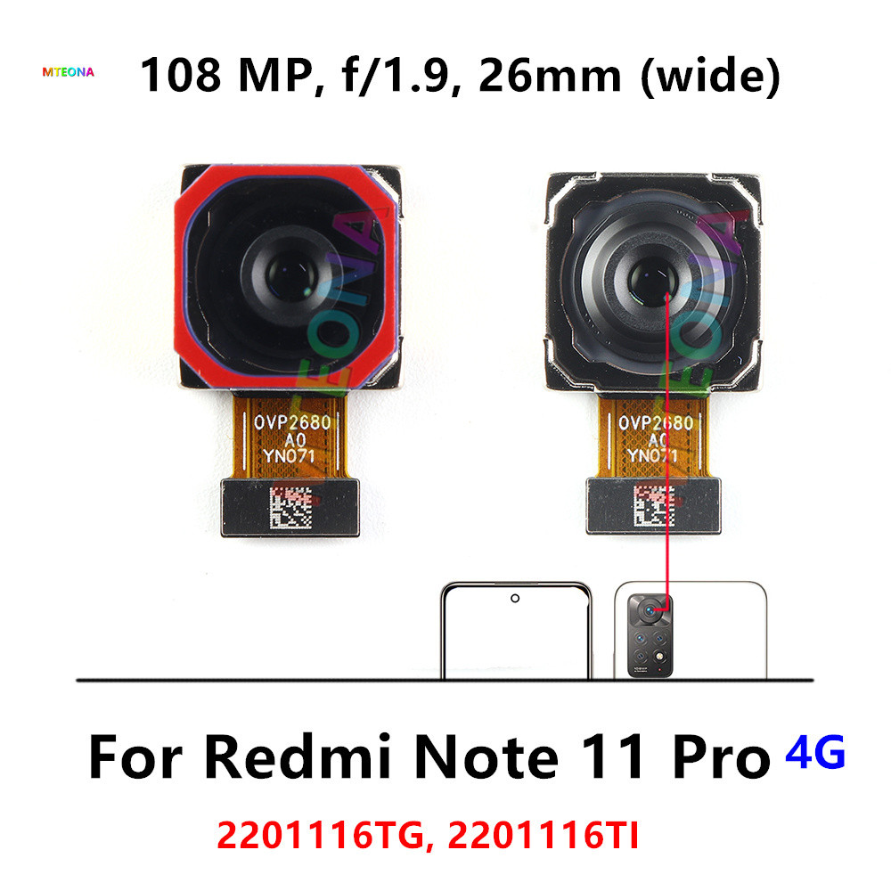 Câmera Traseira De 108MP Para Xiaomi Redmi Note 11 Pro 4G Módulo De Principal Pe
