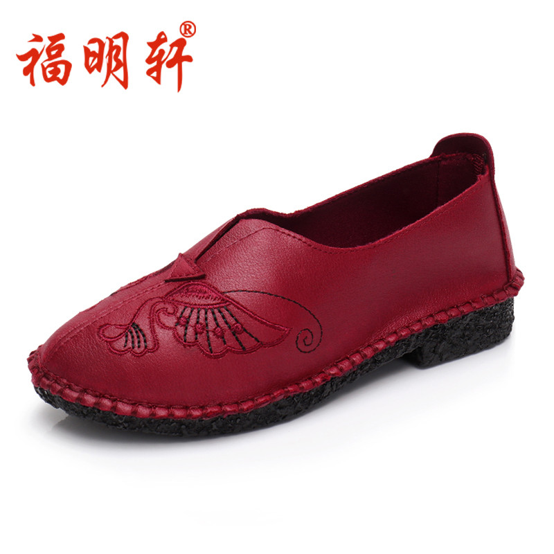 Primavera outono sapatos casuais mãe sapatos velhos pequim sapatos de pano sapatos femininos de meia-idade sapatos idoso