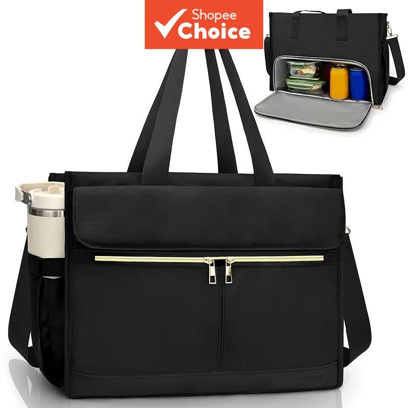 Bolsa térmica Pasman com compartimento para notebook de 15,6 e bolsa lateral para 40oz