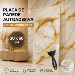 20x Placas Adesivas Parede 30x60 Piso Marmore Decorativas Imita Marmorizado Painel 3d Total 3.6 M2