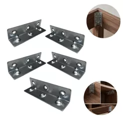 Cantoneira Fixação Moveis reforçado 6 Furos C/ 5 Pç Zinco