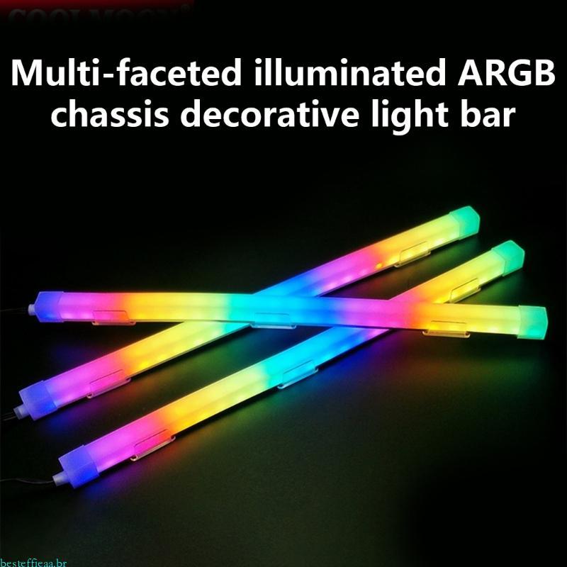 besteffie 5V 3Pin 4Pin Tiras De Lâmpada Flexíveis Acessórios De Computador Luz Silicone ARGB Barra LED Para G