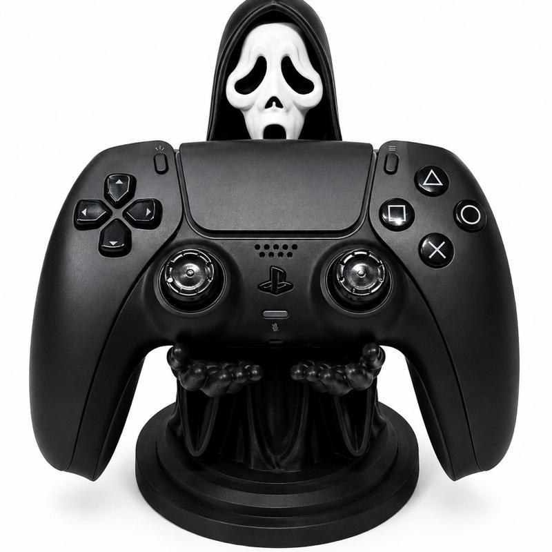 Suporte para Controle PS5 e Xbox Máscara Fantasma Terror Gamer Impresso em 3D