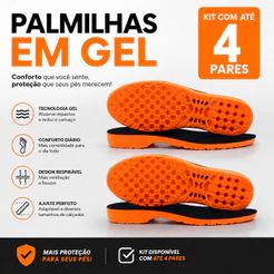 Palmilha Ortopédica Em Gel PU Anatômica Promoção Envio Imediato Conforto Premium