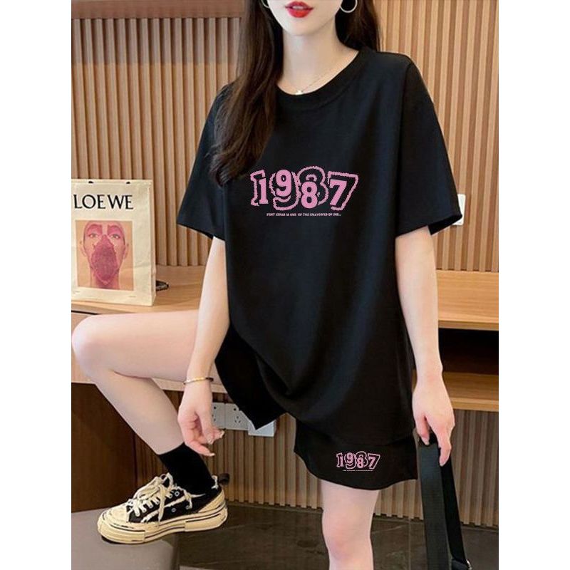 Pijamas femininos 2026 novo estilo verão de manga curta senhoras jovem versão jovem simples Homewear pode usar ternos ex