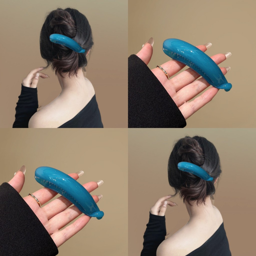 Grampo de cabelo para trás, prendedor de cabelo para cabeça, clipe de tubarão, rabo de cavalo alto, prendedor de cabelo
