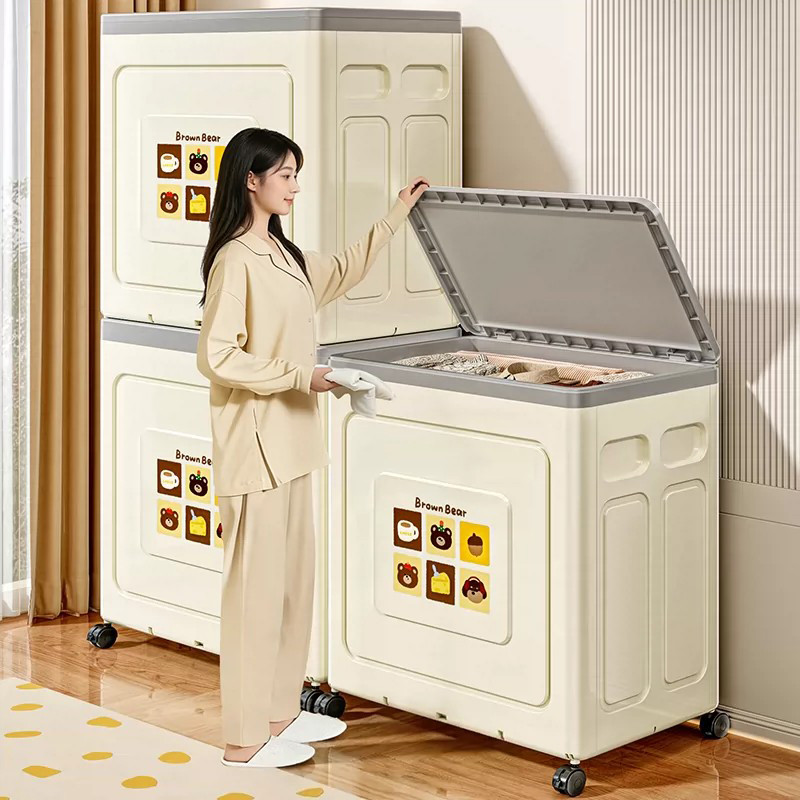 Xingyou caixa de armazenamento de roupas, grande capacidade, grande capacidade, caixa de armazenamento doméstico, capa F