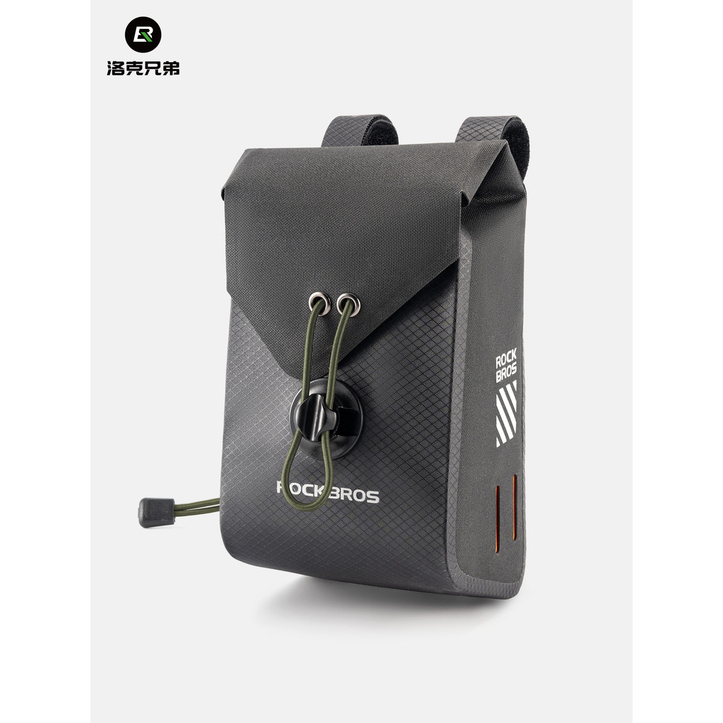 Rock irmãos bicicleta à prova dwaterproof água guiador lanche saco dobrável estrada cauda saco feixe dianteiro saco de a