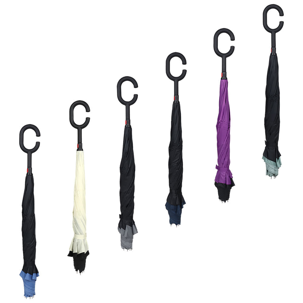Guarda-Chuva Invertido Manual Flip 1,20m Cabo C Cores Sortidas Bel