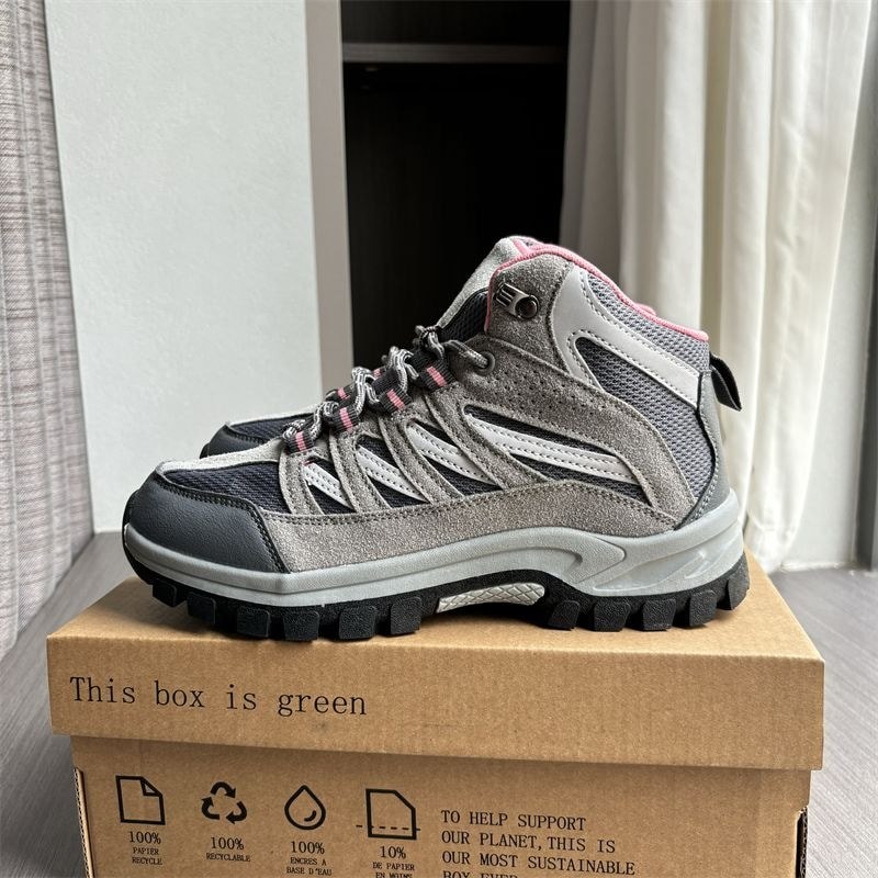 Super econômico masculino feminino casal estilo couro genuíno respirável antiderrapante sapatos de caminhada casuais de 