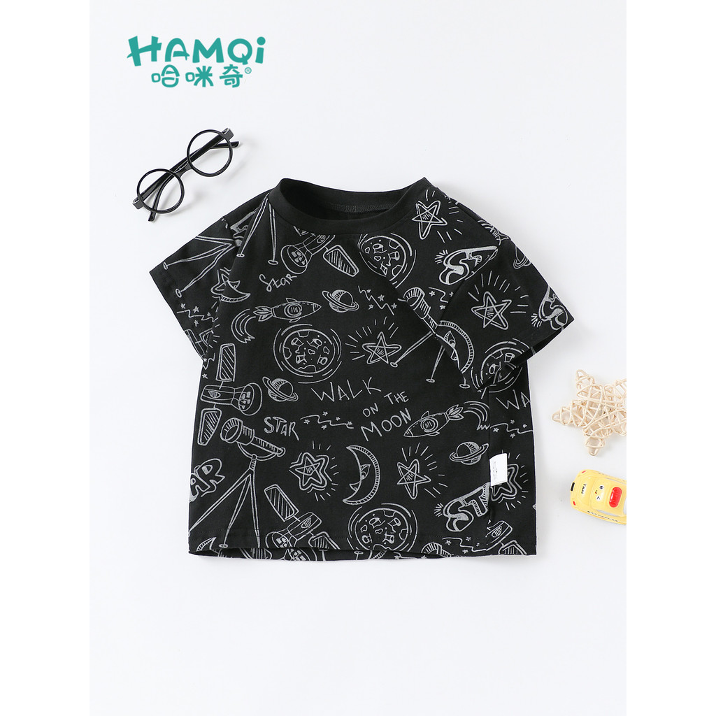 Meninos de manga curta 2026 verão bebê bonito dos desenhos animados impresso meia manga camiseta pequenas crianças novo 