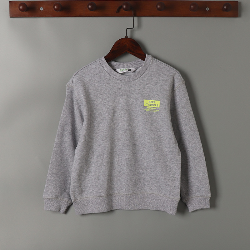 Comércio exterior médio pequeno crianças menino bebê criança barriga Material moletom pulôver primavera outono roupas 90