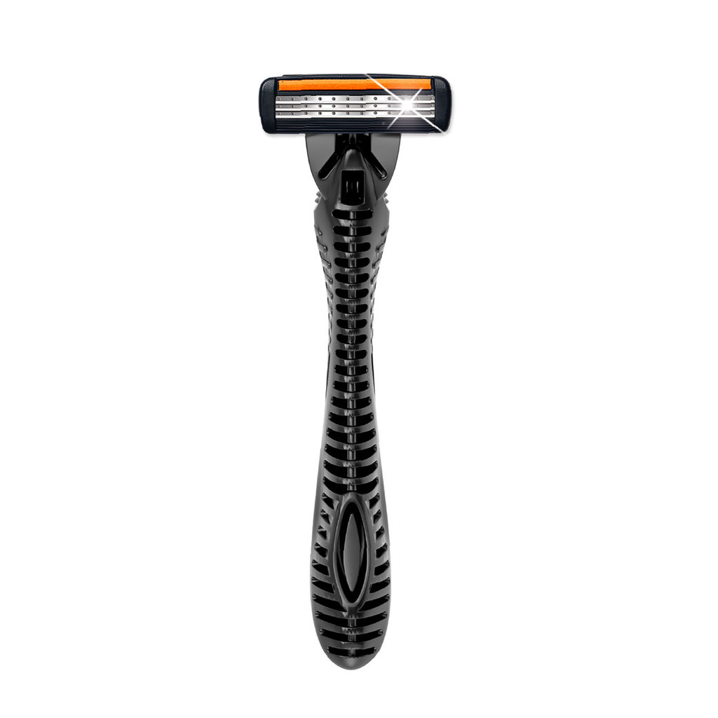 Barbeador descartável Flex3 recarregável Preto + 5 lâminas Bic
