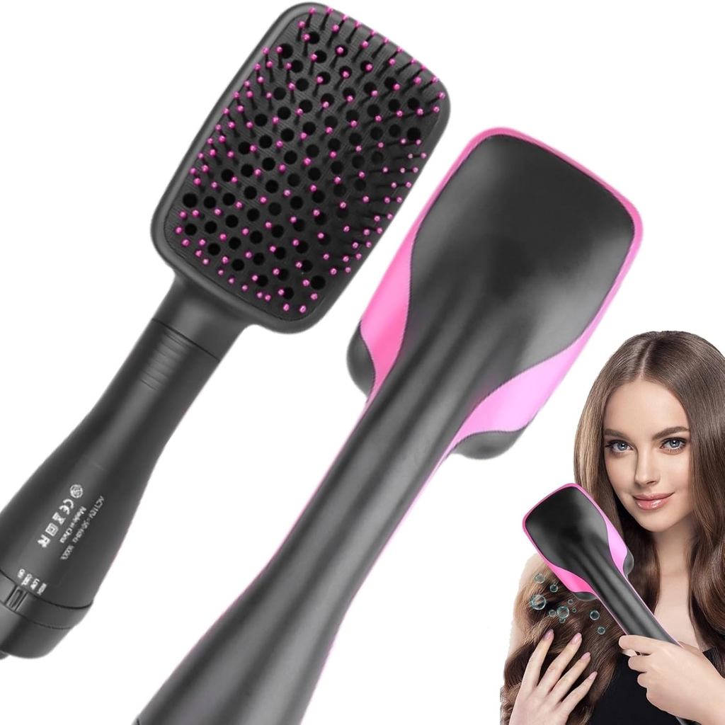 Secador de Cabelo e Escova Secadora 2 em 1, Escova Secadora de Cabelo com Íons Negativos, Escova Alisadora de Cabelo Iôn