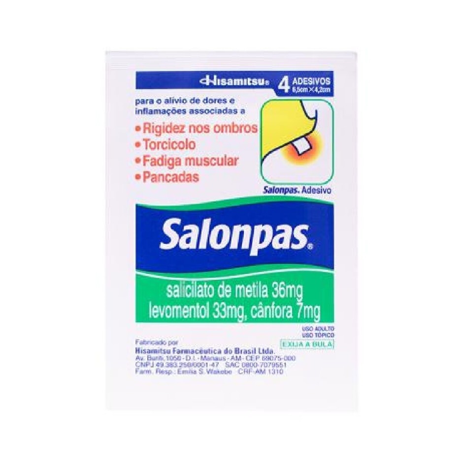 Salonpas Adesivo Pequeno 4 Unidades