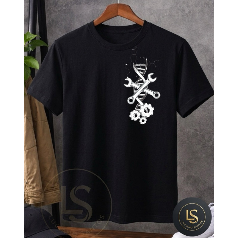Camiseta Estampada Unissex Masculina Feminina Casual Confortável Camisa Masculina/ 100% Algodão Estampa Mecanica/ P ao G