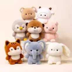 Boneca Companheiro De Pelúcia , Travesseiro De Animal Capivara De 16cm , Mesa De Brinquedo De Elefante De Urso