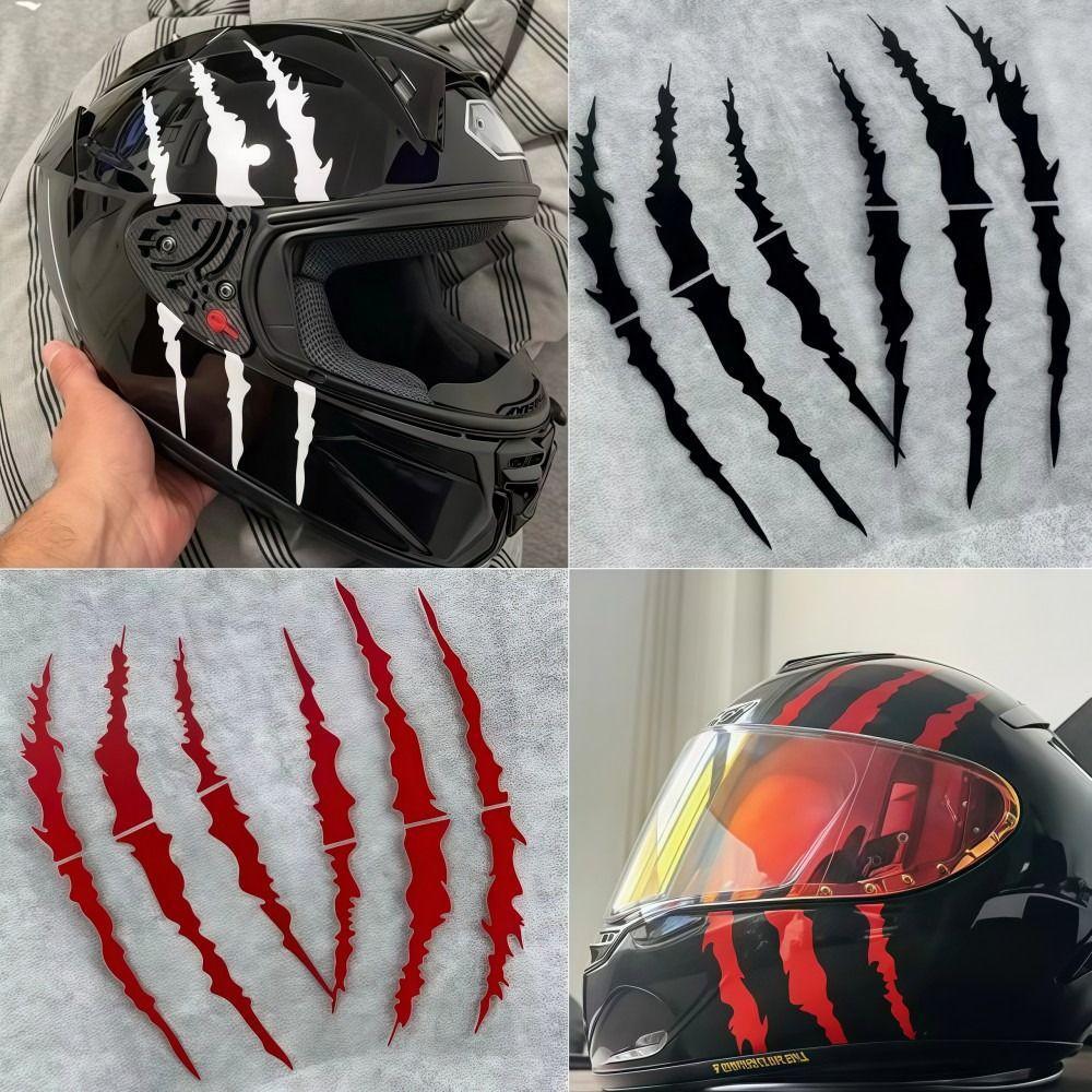 Adesivos De Motocicleta, Capacete De Vinil Com Garra De Demônio , Cobrindo Arranhões Para Carro DIY