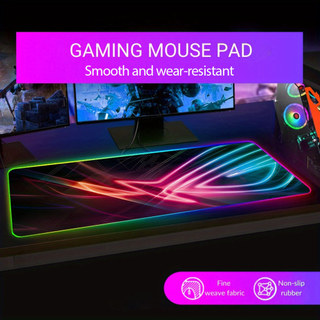 Mouse Pad Gamer Extra Grande Estampa Tech Neon, Tapete de Mesa Antiderrapante Borda Costurada para PC Jogos