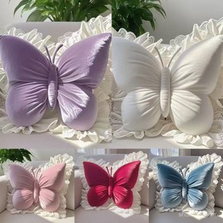 Travesseiro De Borboleta De Renda , Almofada Têxtil Para Casa Fofa , Decoração De Sofá De Brinquedo De Pelúcia Macio
