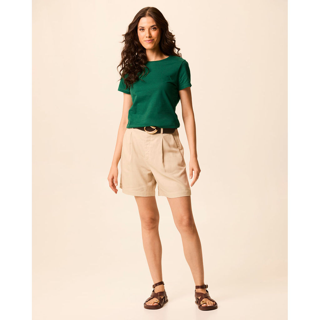 Camiseta Básica Feminina Slim Em Algodão — imagem 2 de 2