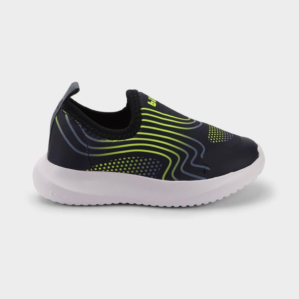 Tênis Infantil Masculino Bibi Flash Azul-Marinho e Verde