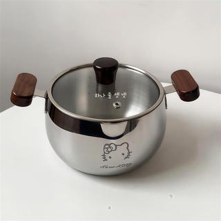 Panela de sopa 316 Panela de leite de aço inoxidável espessada Panela de sopa pequena Panela de indução Panela antiadere
