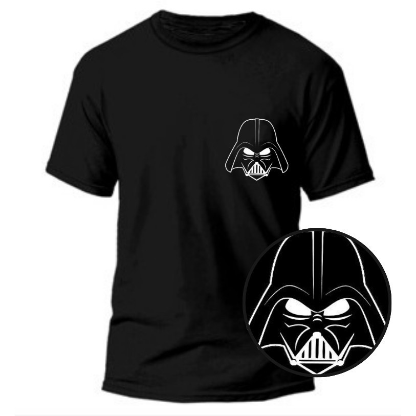 Camiseta Star Wars Darth Vader Unissex Preta Disney Lucasfilm Personagem Desenho Estampa Camisa Algodão