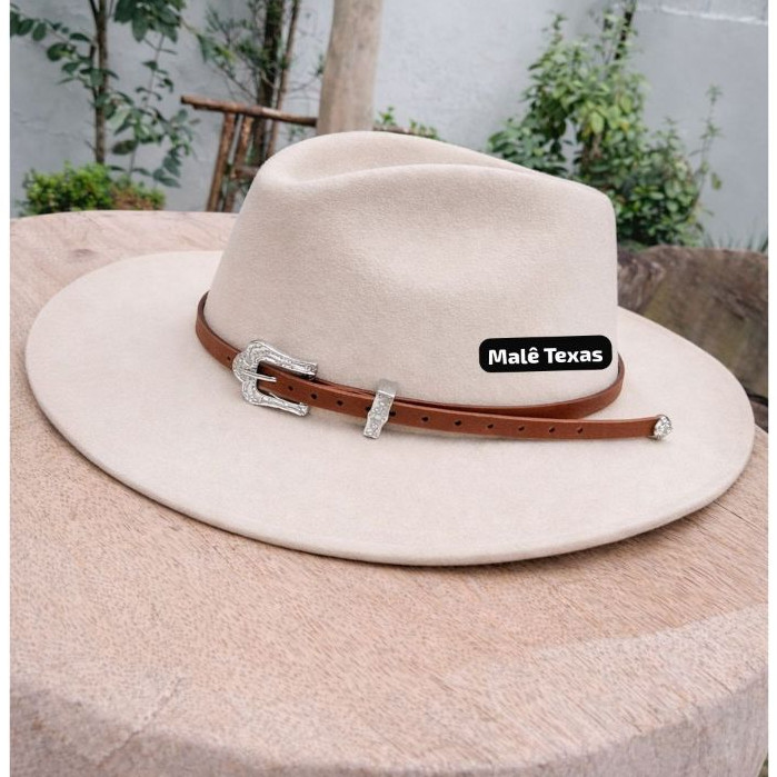 Bandinha Para Chapéu Couro com Fivela Varias Cores Unissex Moda Country