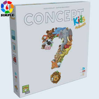 Concept Kids Animals – Um jogo cooperativo em que as crianças devem adivinhar o animal! Um jogo de tabuleiro divertido p