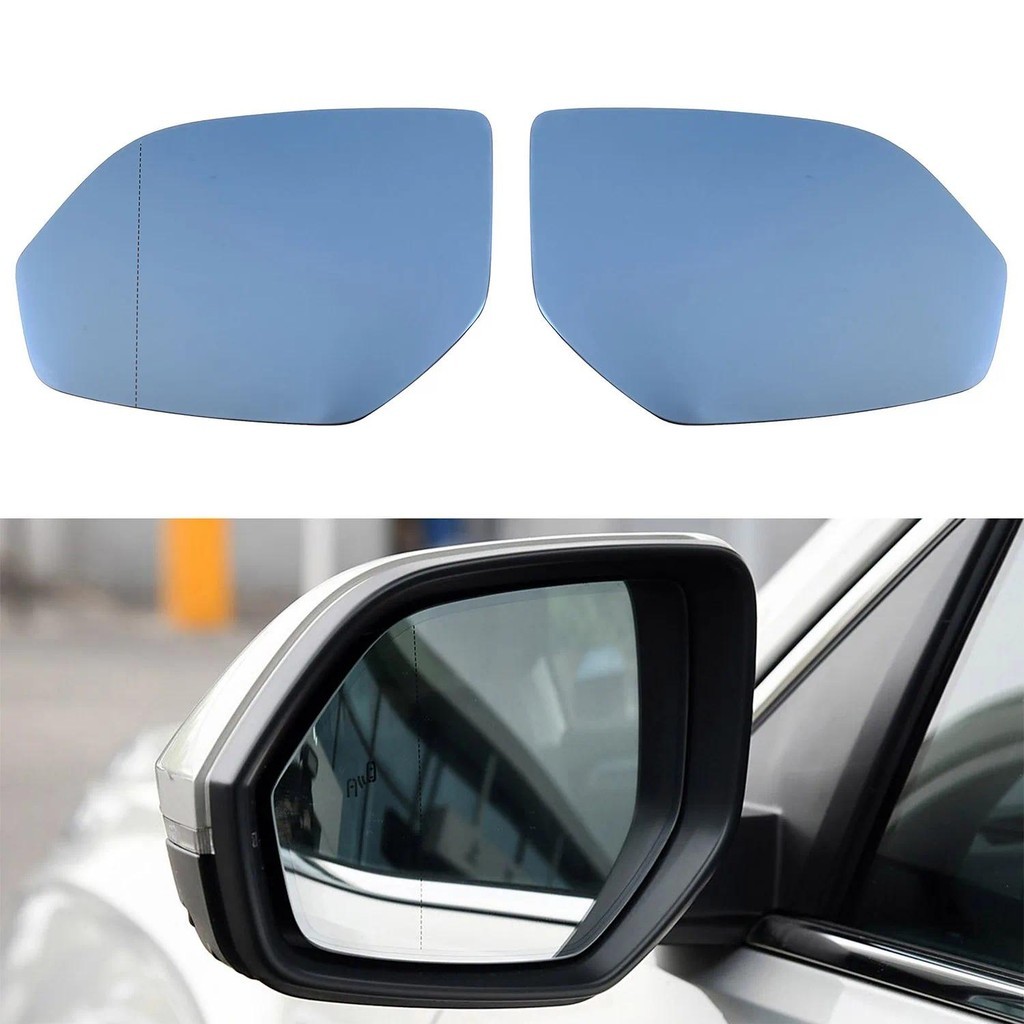 Esquerda Direita Aquecida Azul Espelho Lateral Asa Lente Retrovisor De Vidro Para VW Teramont 2018 2019 3CN857521 3CN857